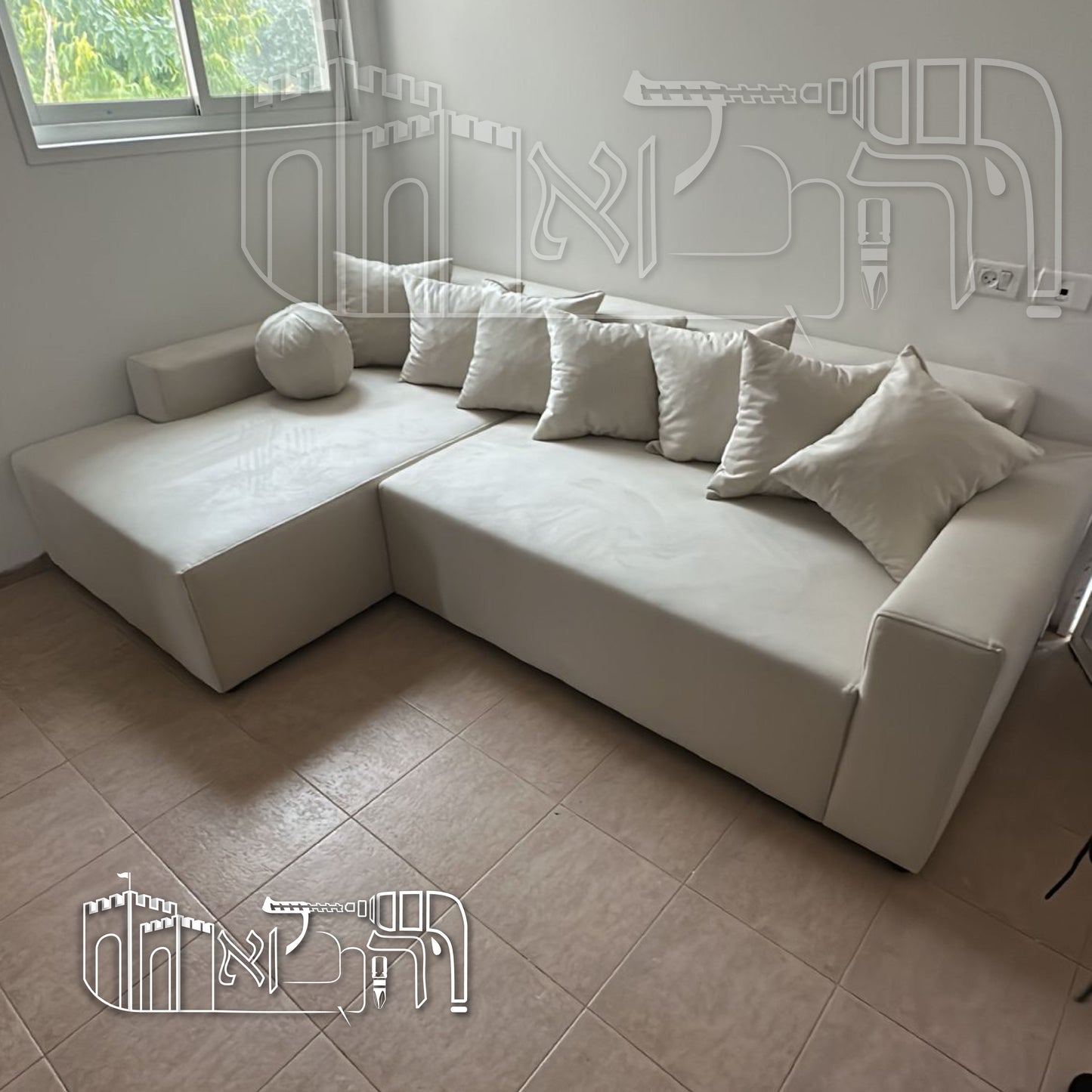 ספה פינתי בד מאנגו מס 1