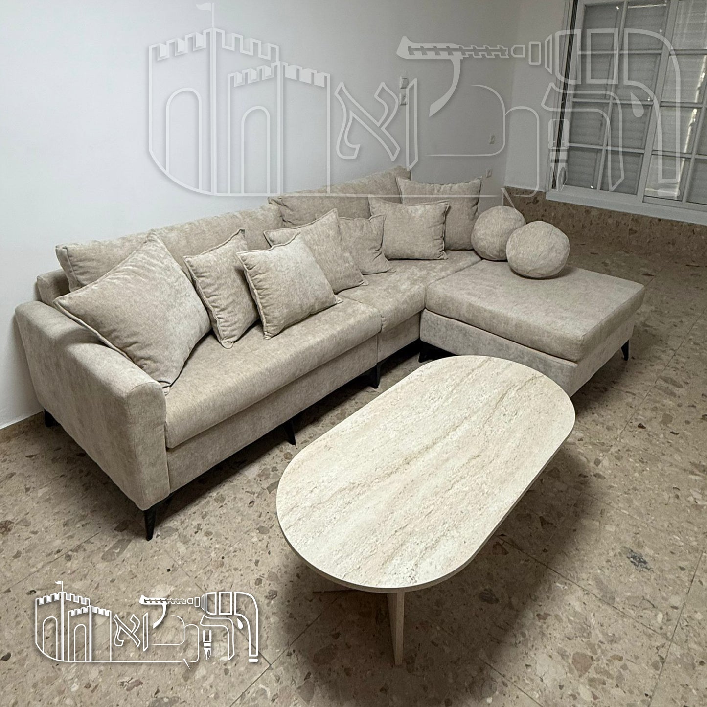 ספה פינתי בד רולקס מס 3