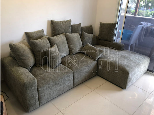 ספה פינתי בד יוטה מס 14