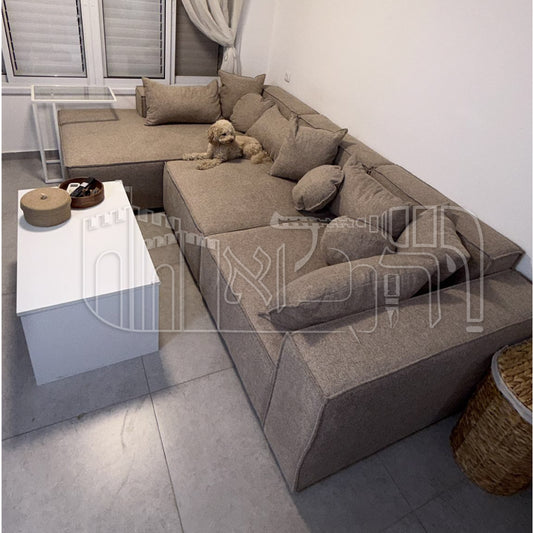 ספה פינתי בד אסיה מס 7