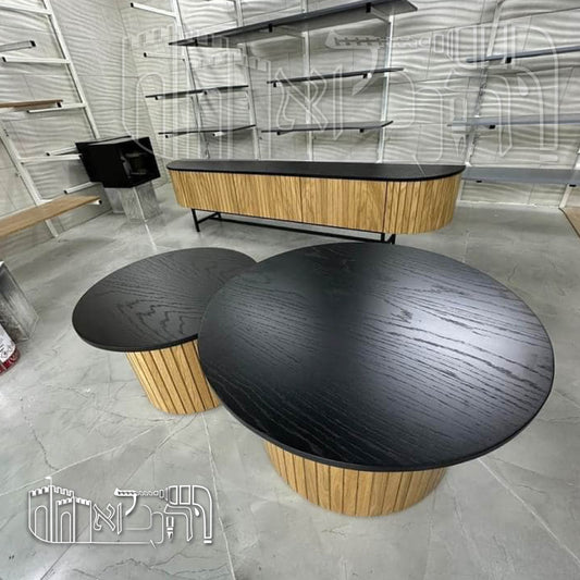 מזנון חצי מעוגל עם שני שולחנות סלון – 1003