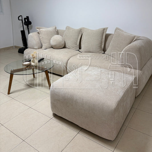 ספה והדום בד רולקס מס 2