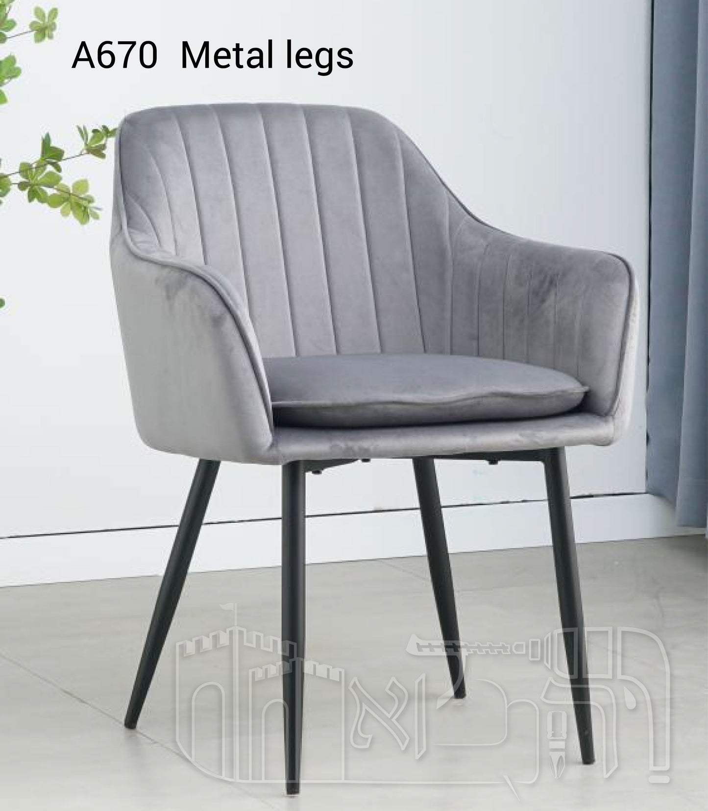 כיסא פינת אוכל A670 – רגלי מתכת