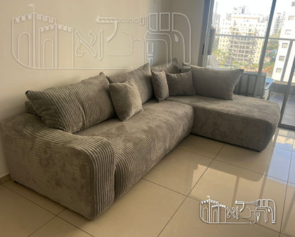 ספה פינתי בד קורדורוי מס 11